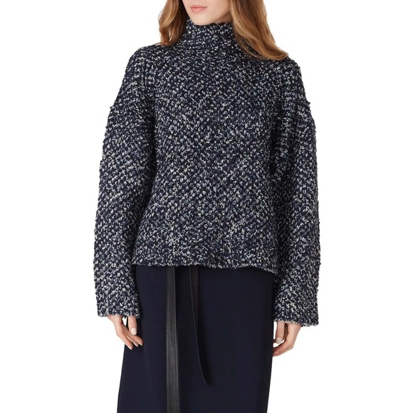 3.1 Phillip Lim Blue Chunky Sweater Relaxed Fit Turtleneck Knit size medium - Picture 1 of 15
